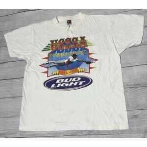 Vintage Bud Light USSSA Tournament Champs Shirt Mens Size XL White Rare